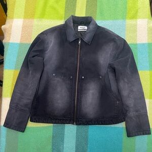 Weekday Workwear Faded Wash Carhartt Style Jacket Black